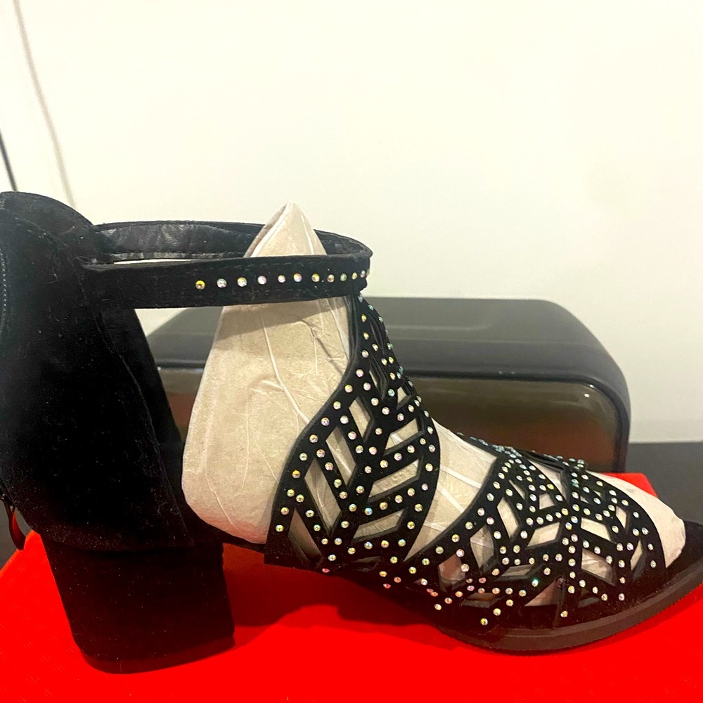 Women Dress Heels Sandals Rinestones